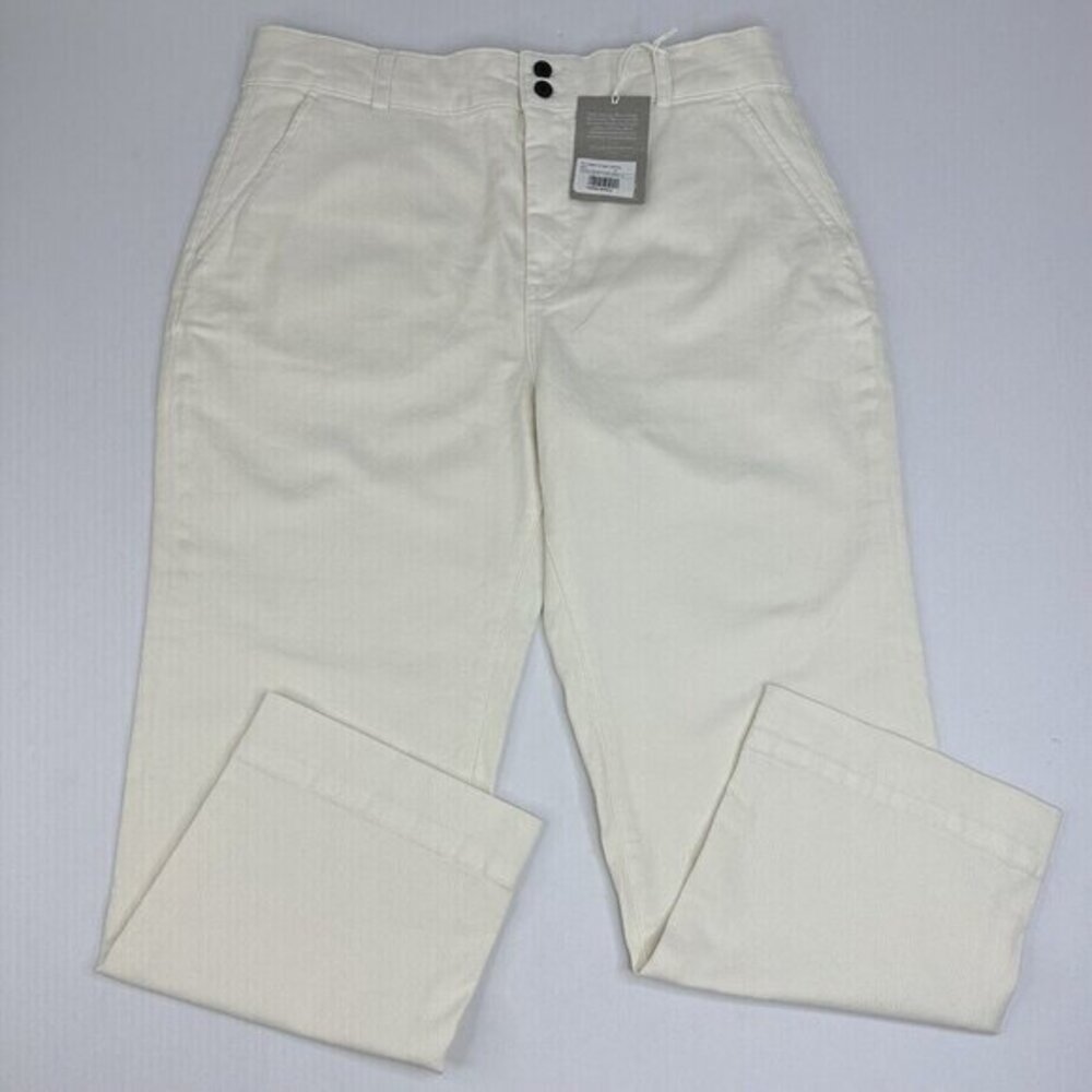 Everlane‎ Women's The Organic Straight-Leg Pant Bone White High Rise Size 16 NWT